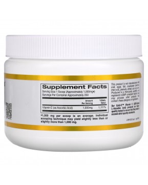 California Gold Nutrition, Gold C Powder, витамин C, 1000 мг, 250 г (8,81 унции)